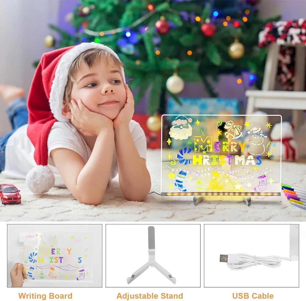 3D LED Light Glass Acrylic Writing pad