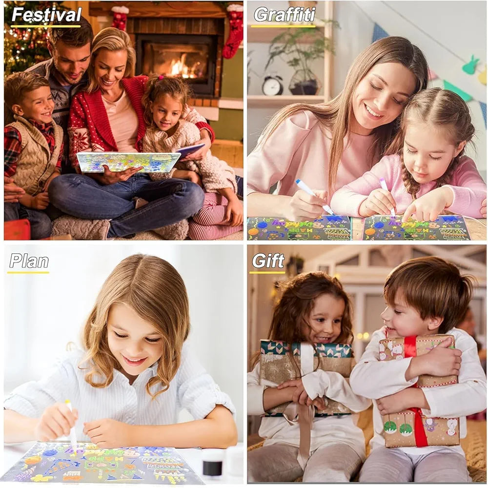 3D LED Light Glass Acrylic Writing pad